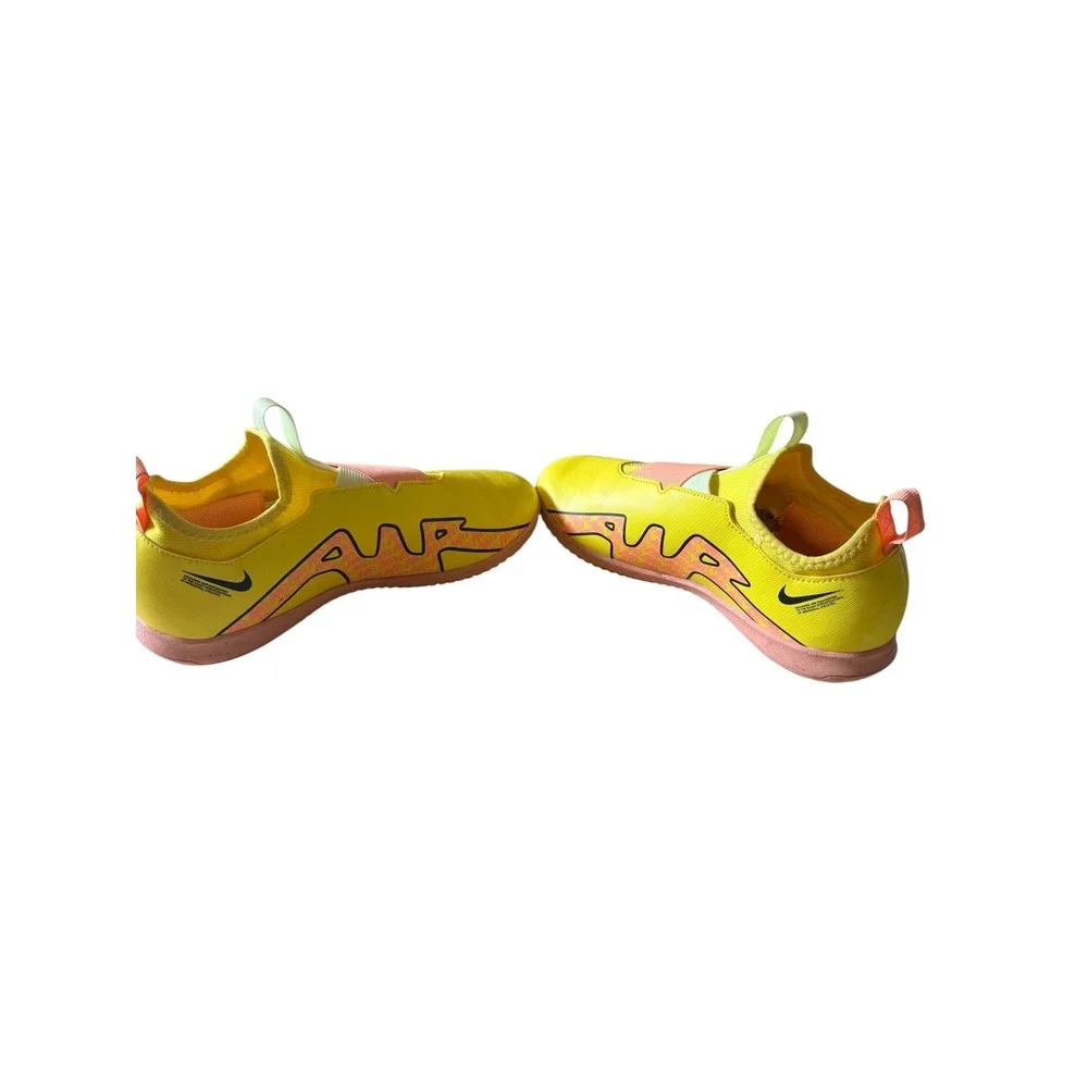 Nike Air Zoom Mercurial Kids Indoor Soccer Shoes Yellow Pink DJ5619-780 Sz 5.5Y
